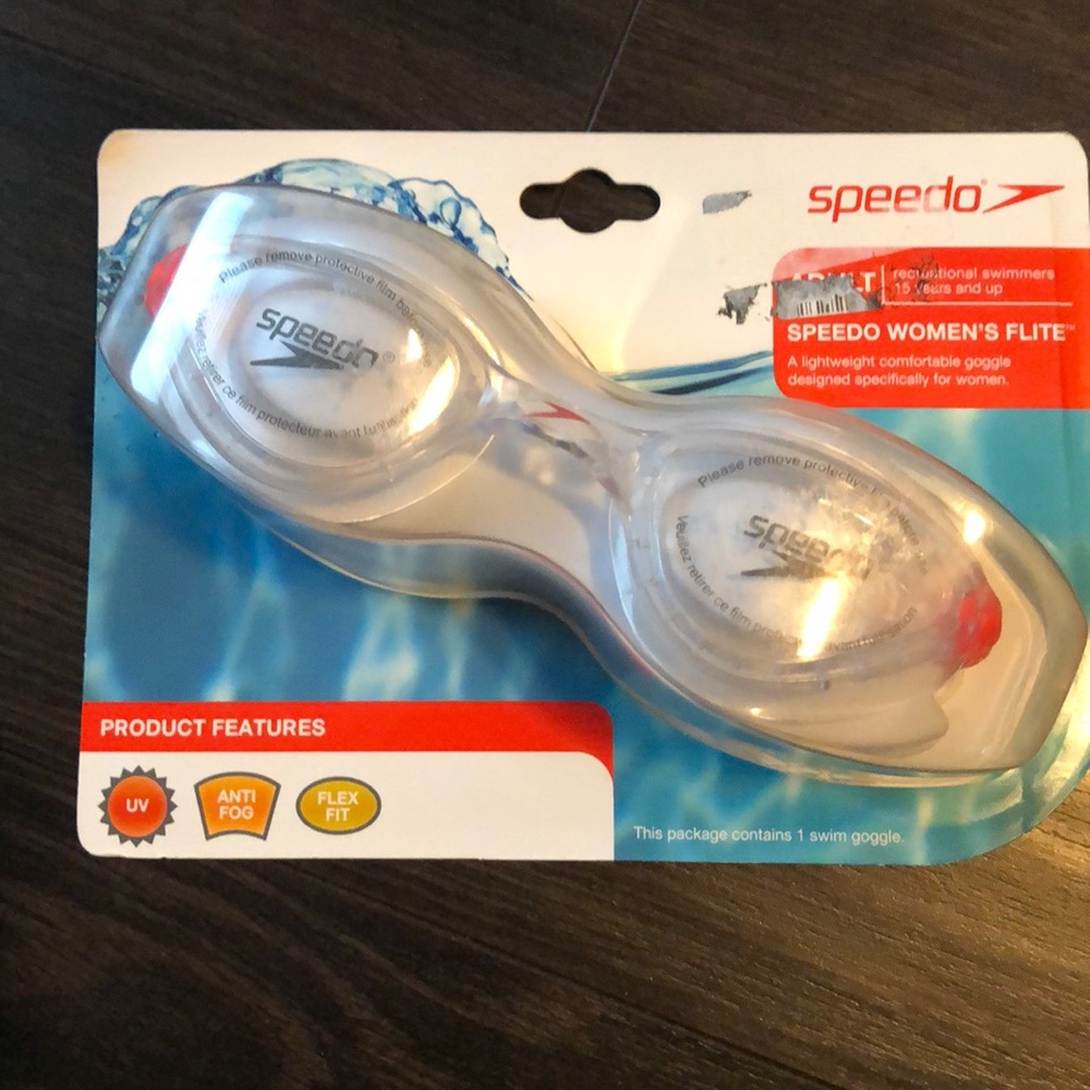 NWT Speedo Hot Coral Women’s Elite Swim Goggles